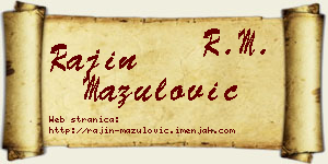 Rajin Mazulović vizit kartica